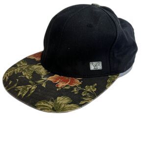 American Eagle Outfitters Adjustable Floral and Black Cap Hat